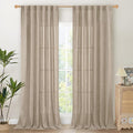 YoungsTex Dark Oatmeal Linen Curtains 102 Inch Length by YoungsTex