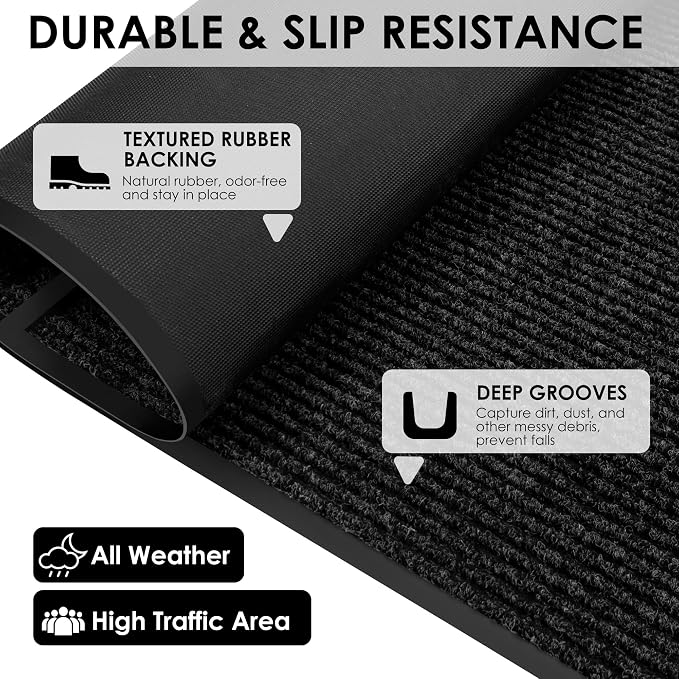 2′ x 52′ Front Door Mat Indoor Outdoor Entrance, Commercial Floor Mat Heavy - Image 7