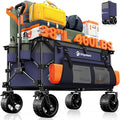 220L Collapsible Wagon Cart Foldable, 460lbs Load Capacity Heavy Duty Folding by Unknown