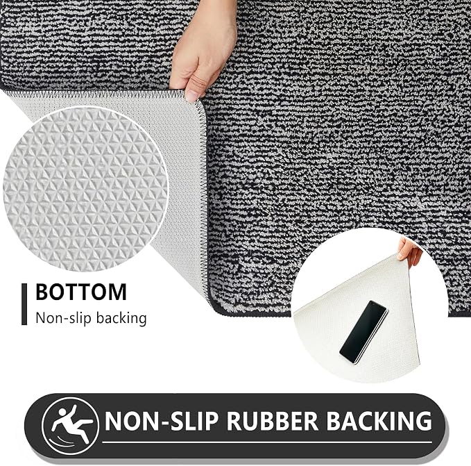REFETONE Indoor Doormat, Front Door Mat 32"x48" Absorbent Rubber Backing Non - Image 5
