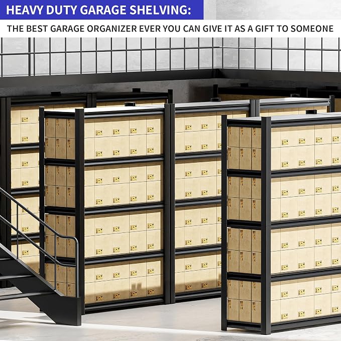 Garage Shelving Unit, 3 Pieces78 HThickened Metal Shelving Units - Image 5