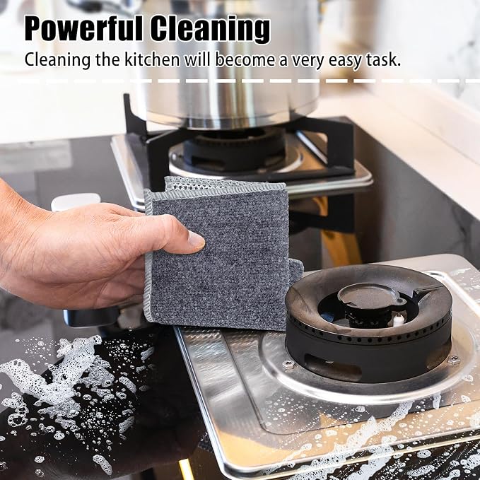 Navona 12 Pcs New Upgrade Steel Wire Dishcloth, Dry and Wet Dual-Use Steel Wire - Image 5