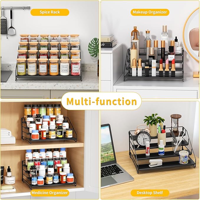 RCHYFEED Spice Rack Organizer for Cabinet Pantry, 4 Tier Spice Rack Countertop - Image 6