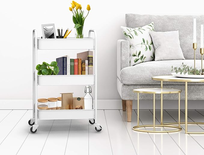 CAXXA 3-Tier Rolling Metal Storage Organizer - Image 6