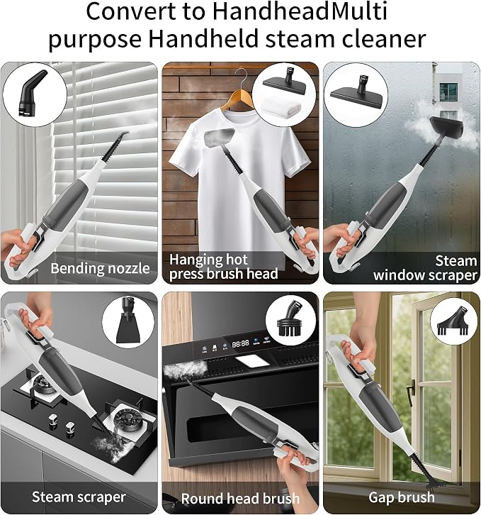 Steam Mop with 13 Accessories, Steam Cleaner - Image 4