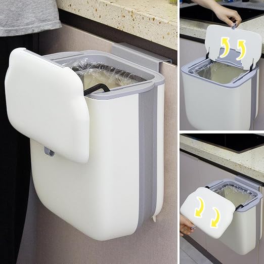 Soddeph 3.2 Gallon Foldable Hanging Trash Can by Soddeph