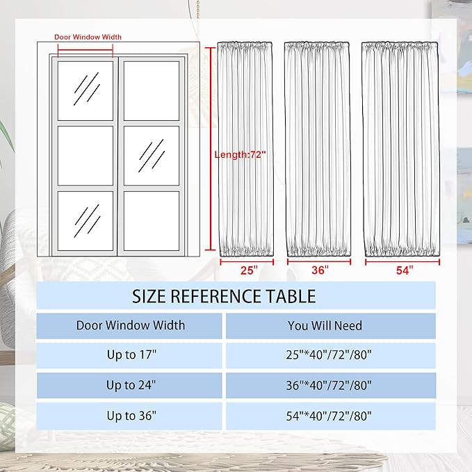 DWCN French Door Curtains – Rod Pocket Thermal Blackout Curtain - Image 6