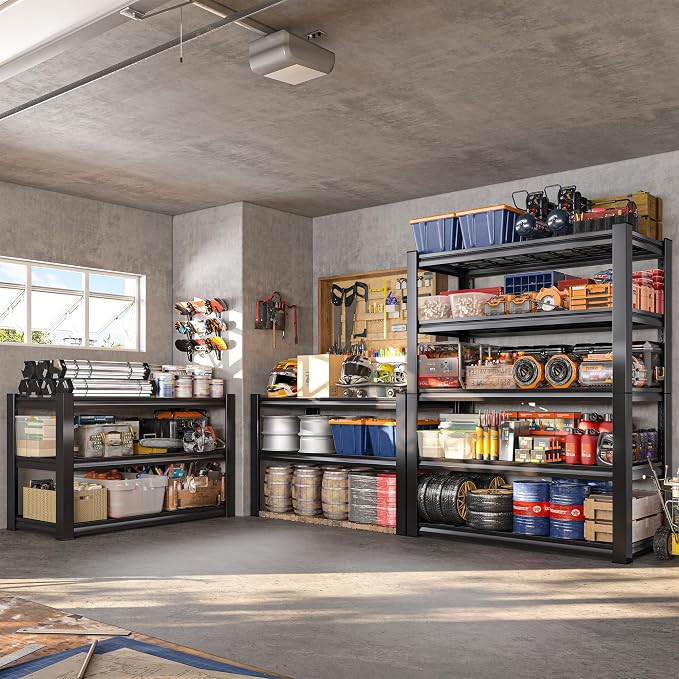 REIBII 3010LBS Storage Shelves 72" H Garage Shelving Heavy Duty Metal Shelving - Image 5