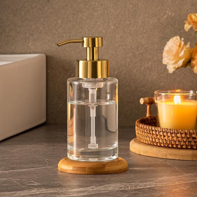 Enra Foam Soap Dispenser, 12oz Thick Glass Bathroom Soap Dispenser - Image 7