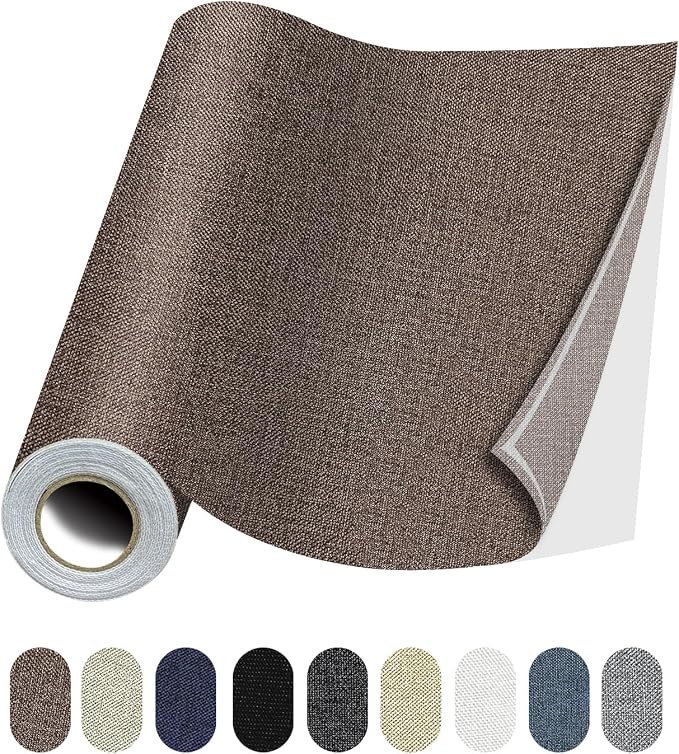 Fabric Repair Patches, 17X79 Inch Linen Repair Tape Self-Adhesive Fabric by Lifeshoon