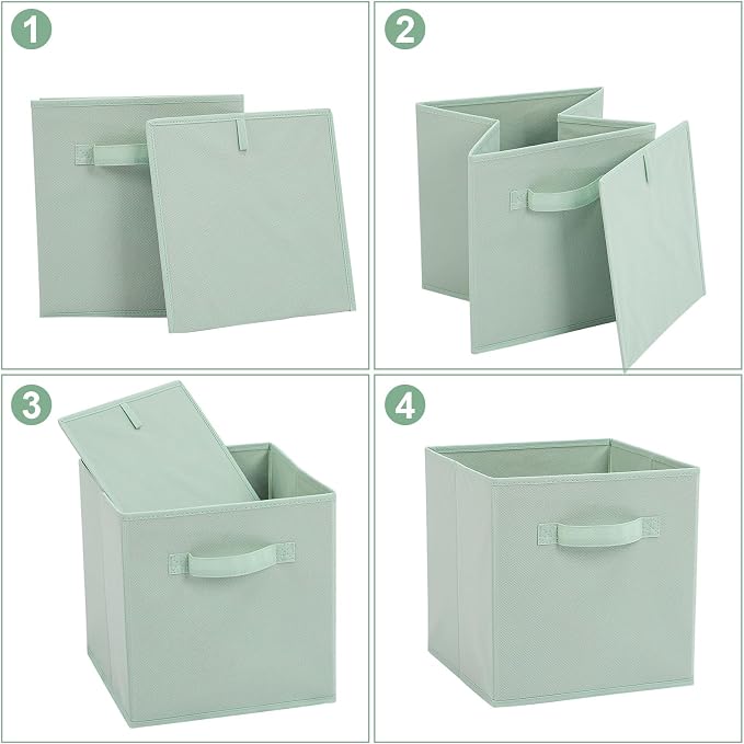 Stero Fabric Storage Bins 6 Pack Fun Colored Durable Storage Cubes - Image 3