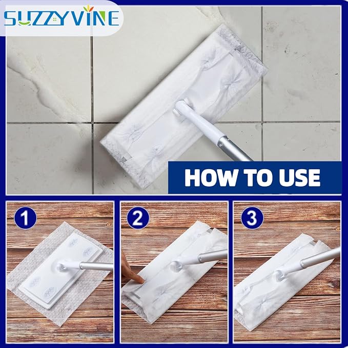 SUZZYVINE Dry Pads Refills 240 Count Dry Mop Refills - Image 3