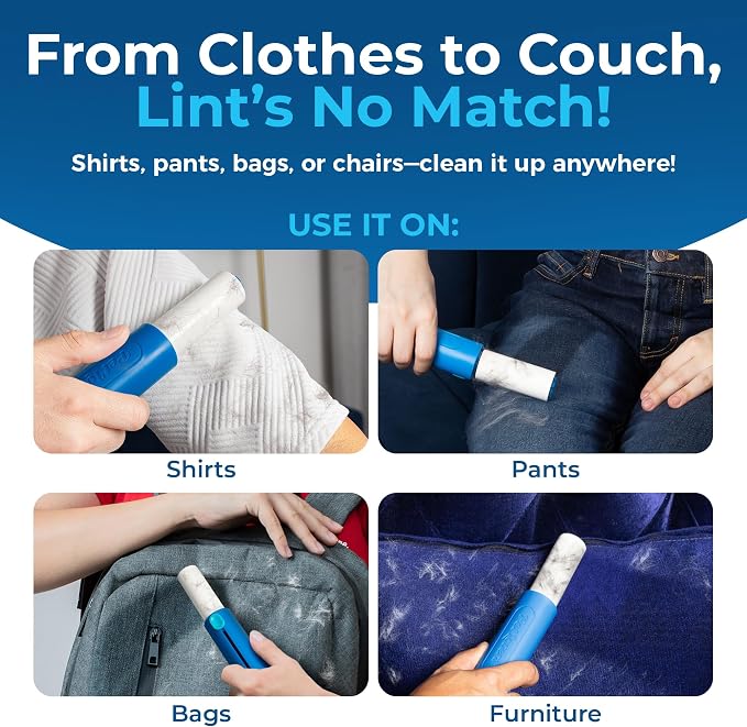 PetLovers Mini Lint Roller Travel Size 50 Sheets – Compact pet Hair Remover - Image 5