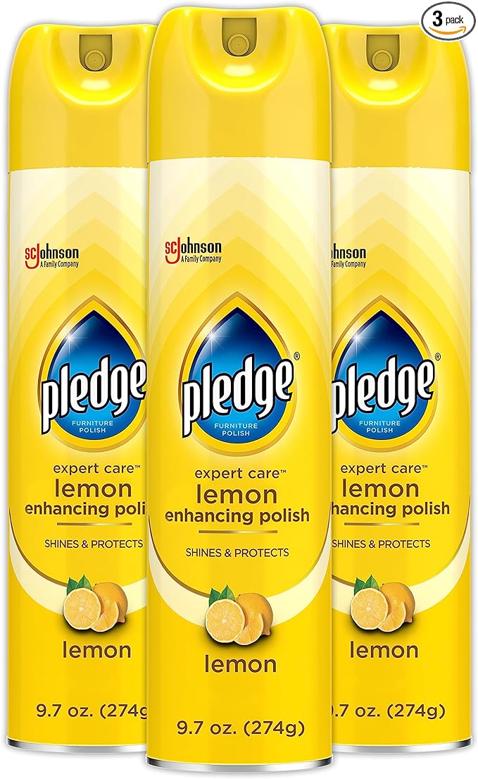 Pledge Enhancing Polish, Furniture & Wood Spray, Lemon Scent by Pledge