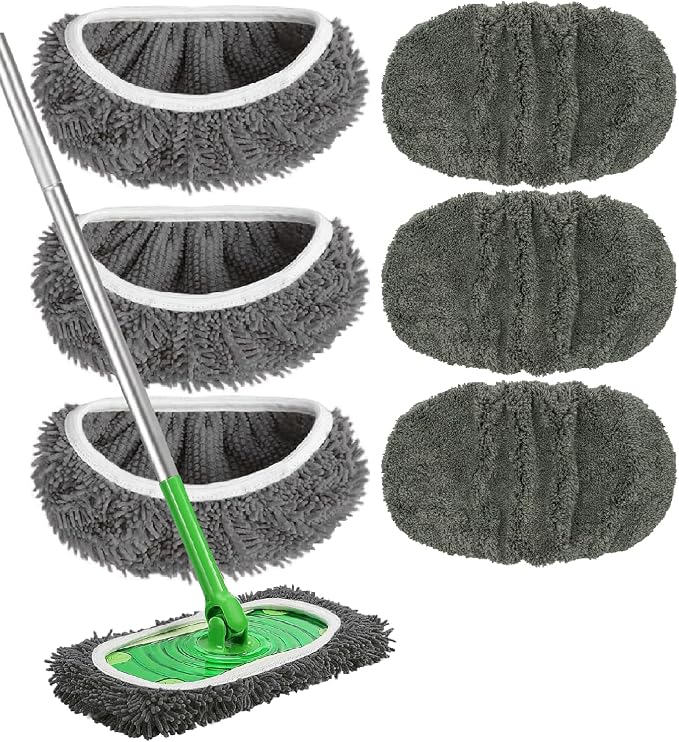 Reusable Microfiber Mop Pads Washable Wet Pads Compatible by Cleanwithoutthehassle