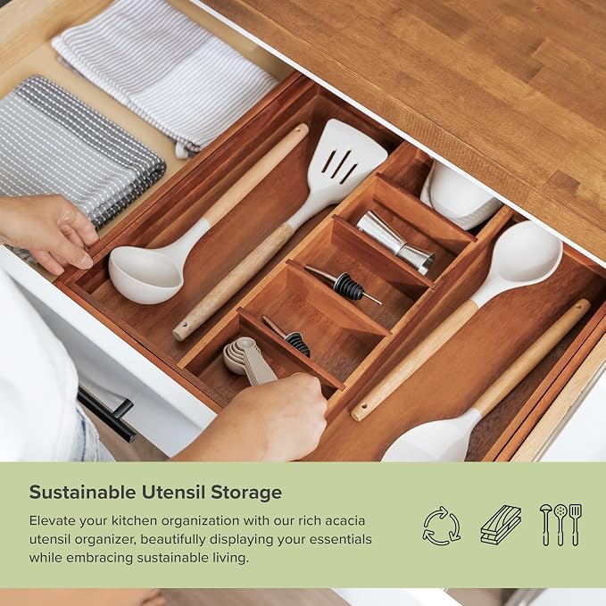 KitchenEdge Adjustable Kitchen Drawer Organizer - Image 5