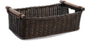 The Basket Lady Low Pole Handle Wicker Storage Basket, 17 in L x 10.5 in W x by TheBasketLady
