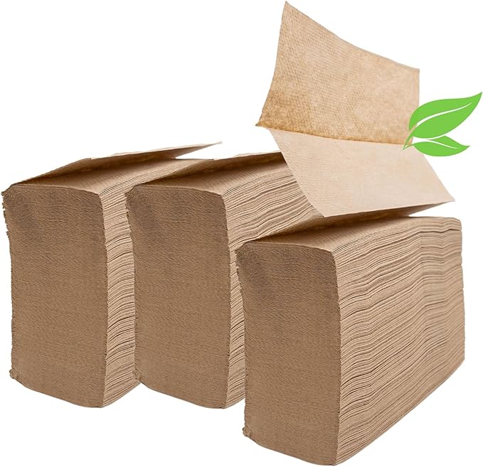 Brown Unbleached Z-Fold Paper Towels – 1000ct | Commercial Multifold Paper by Unknown