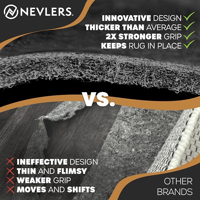 Nevlers 1/4" Felt Rug Pad 8 x10 Ft| Rug Pad Non Slip Felt & TPO | Area Rug - Image 5