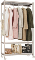 IZEUK Heavy Duty Rolling Garment Rack Wire Clothes Rack by IZEUK