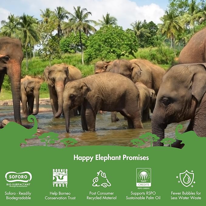 Happy Elephant Fabric Softener, Natural Biodegradable Liquid Fabric Softener - Image 6