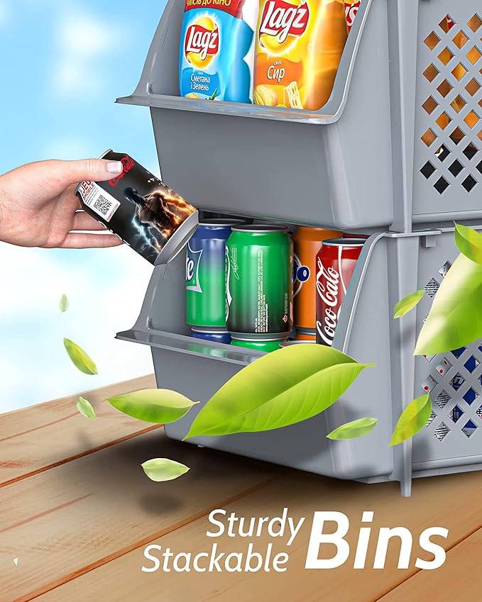 Skywin Plastic Stackable Storage Bins - Image 3