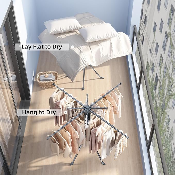 BIREN Clothes Drying Rack Foldable Extending Laundry Rack - Image 7