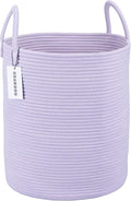 Rope Laundry Basket Hamper for Clothes Woven Storage Basket for Living Room by XUANGUO