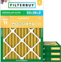 Filterbuy 30x36x2 Air Filter MERV 11 Allergen Defense Replacement, by Filterbuy