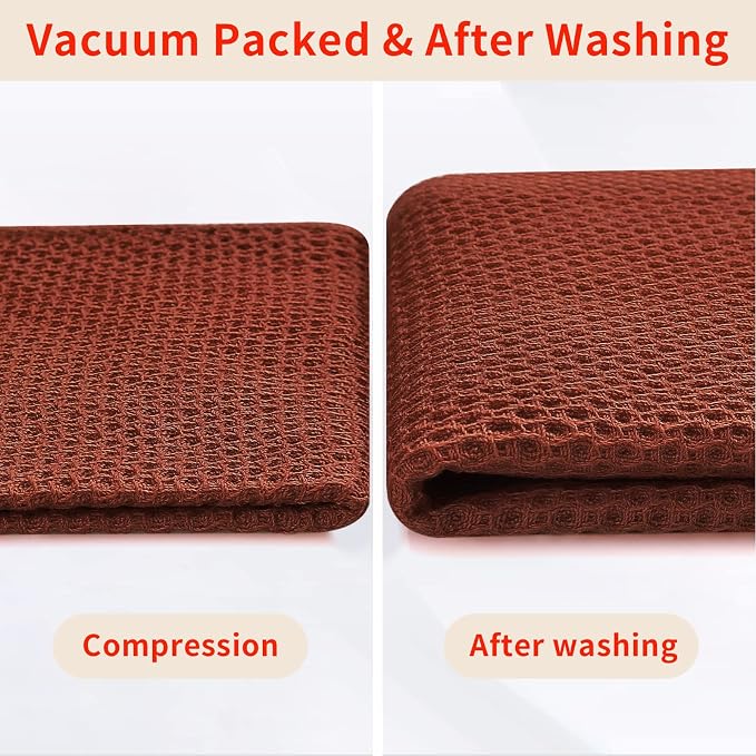Homaxy 100% Cotton Waffle Weave Kitchen Dish Towels, Ultra Soft Absorbent Quick - Image 7