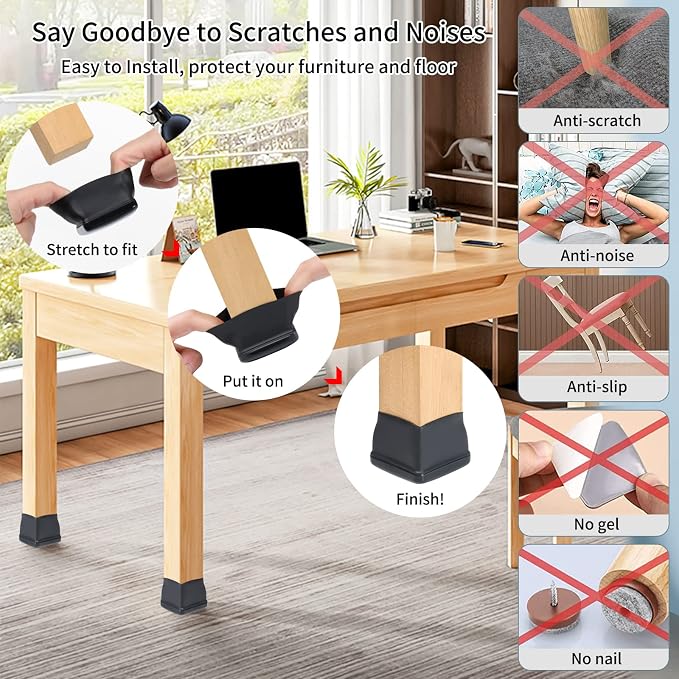 Ezprotekt 8 Pcs Large Chair Leg Sliders - Image 6