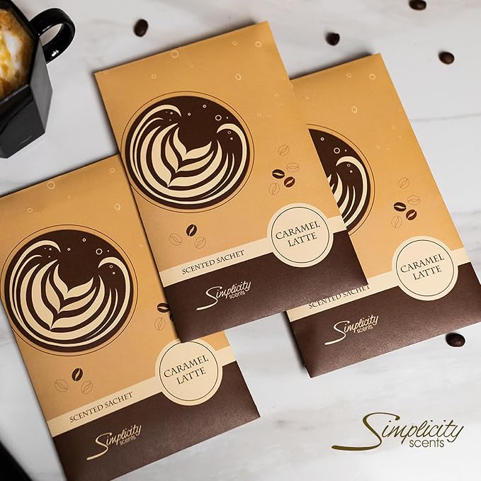 Floral Simplicity Caramel Latte Scented Sachets Pack of 6, Fall & Winter - Image 6
