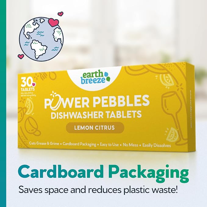 Earth Breeze Power Pebbles Dishwasher Tablets, Tough on Grease, Gentle on Dishes - Image 4