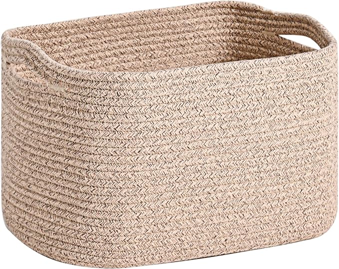 Woven Cotton Rope Storage Basket by ICERZCZ
