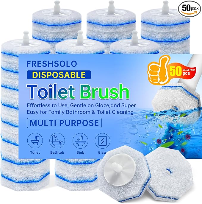 50 Count Upgraded Toilet Wand Refills | 2X Cleaning Power Toilet Bowl Cleaners by Unknown