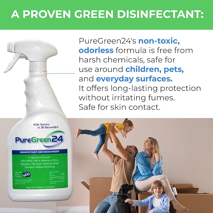 PureGreen24 Safe & Effective Disinfectant. Kills Deadly Germs including RSV - Image 6