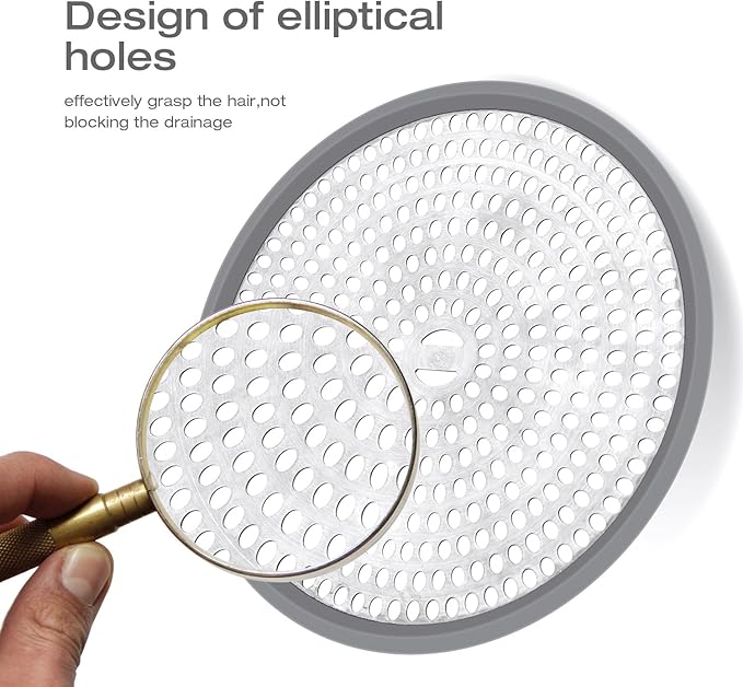 LEKEYE Shower Drain Hair Catcher/Strainer/Stainless Steel and Silicone - Image 5