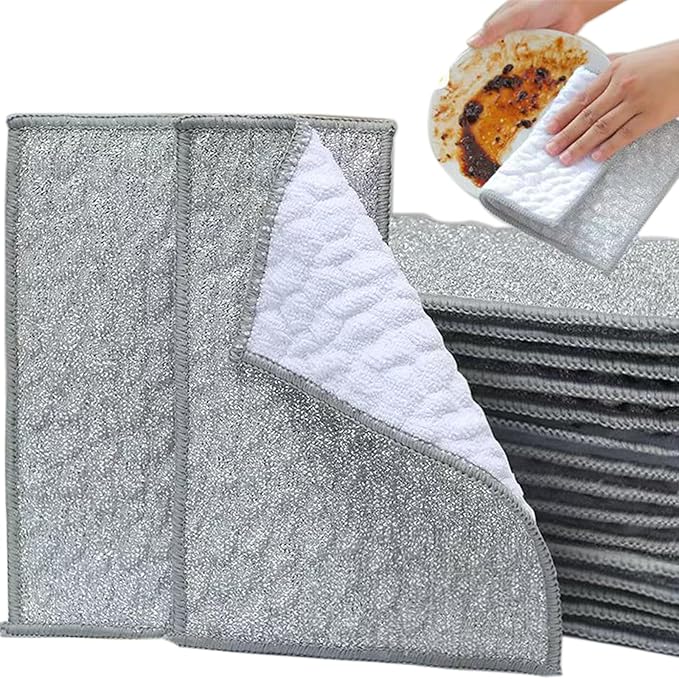 New Scratch-Resistant Multi-Functional Metal Wire Dish Cloth, Double-Sided by Unknown