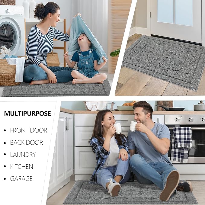 FONEYI Indoor Door Mat 36" x 59", Dirt Trapper Door Mats Non-Slip Entryway Rugs - Image 6
