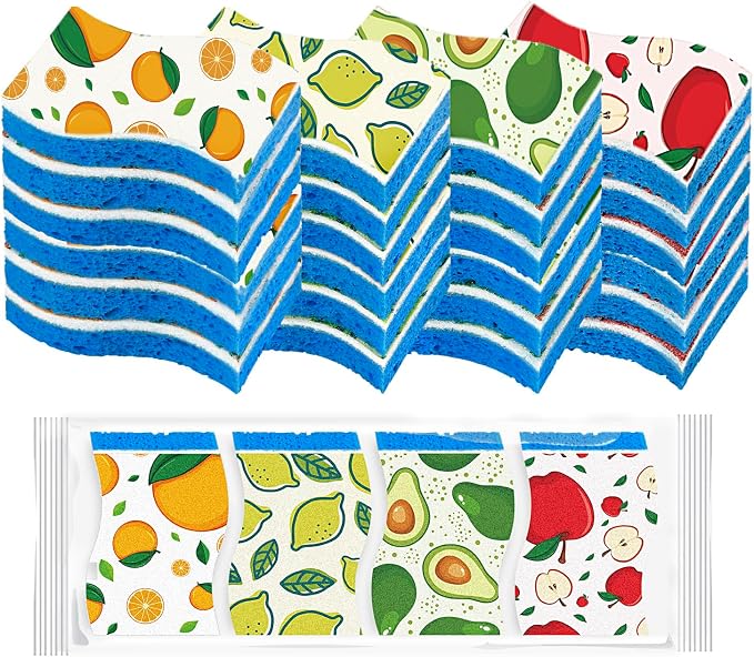 AIDEA Sponges Kitchen, Non-Scratch Scrub Sponge-24Count, Sponges by AIDEAHOME