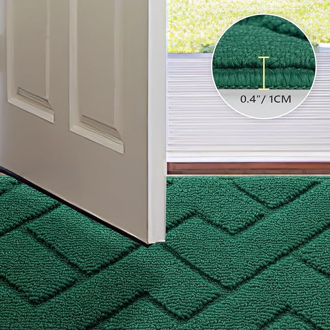 hicorfe Front Door Mat Outside Entrance, Stain and Fade Resistant, Non Slip - Image 4