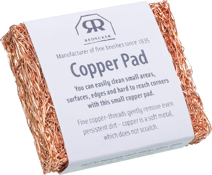 Redecker Copper Thread Mini Scrubber, 2 x 1-5/8 inches, Non-Abrasive Scouring by Redecker