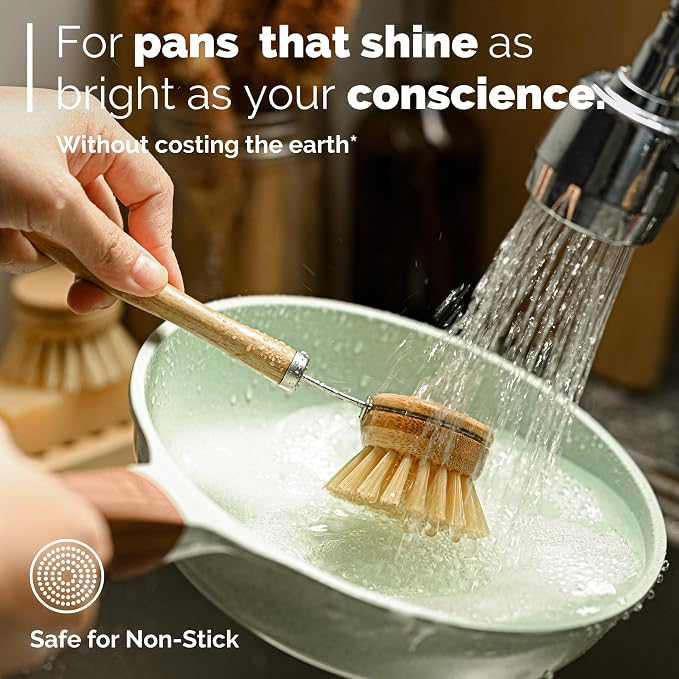 Jungle Culture® 6 Piece Natural Dish Brushes - Image 3