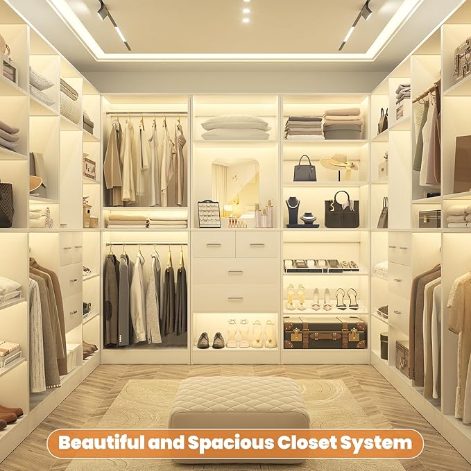 Unikito Freestanding Closet System, 25” Closet Organizer Wardrobe - Image 2