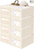 Criusia Linen Closet Organizers and Storage, 8 Pack Large Linen Closet Baskets by Criusia