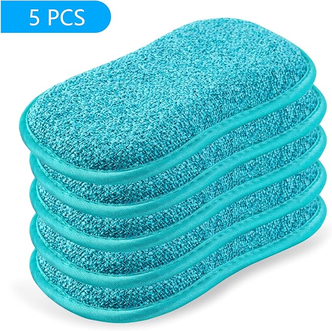 Kitchen Dish Sponge Scrubber Non Scratch, Dishcloth No Odor Reusable Washable - Image 7