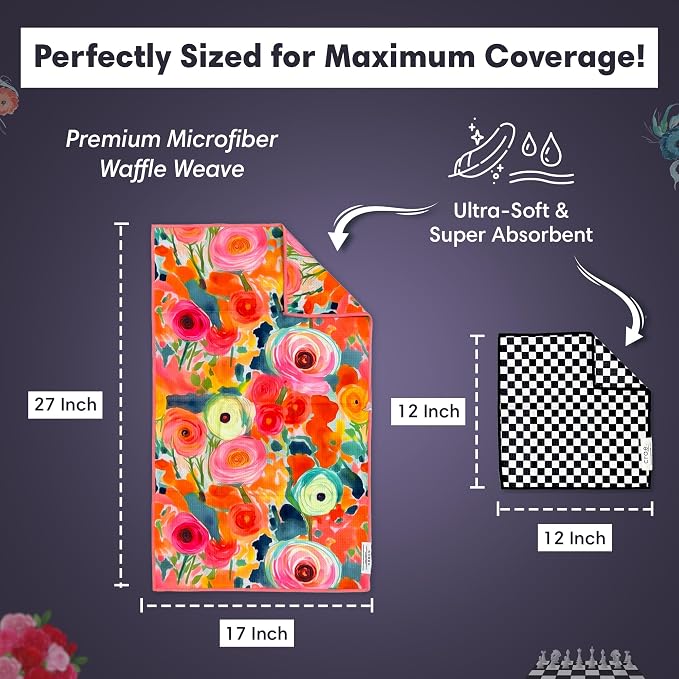 Microfiber Hand Towel & Washcloth Set of 2 - Image 6