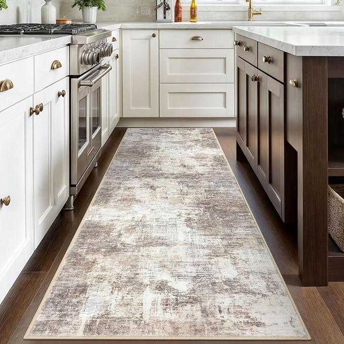 IOHOUZE Abstract Runner Rug 3x8 Ft Washable Runners - Image 2