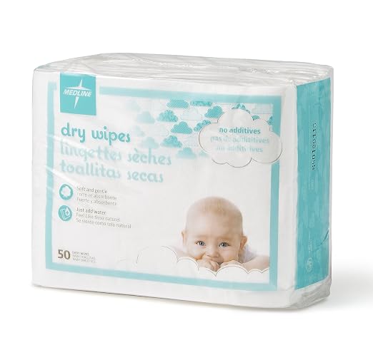 Medline Ultrasoft Disposable Dry Cleansing Cloths, Fragrance-Free, 10 x 13 - Image 3