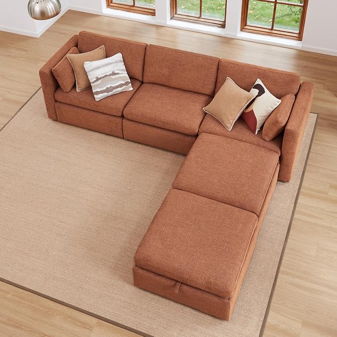 CHITA Oversized Modular Cloud Sectional Fabric Sofa Set, FSC Certified U Shaped - Image 3